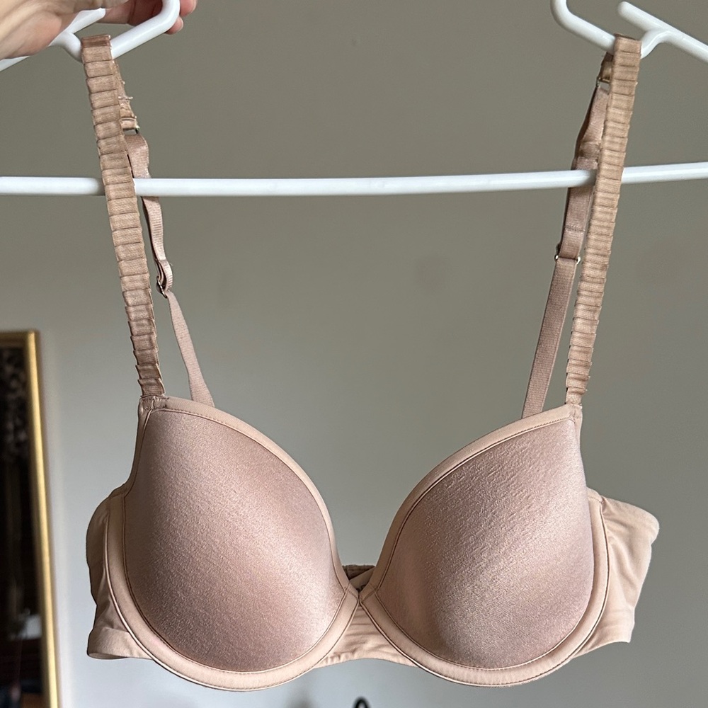 ThirdLove 24/7 classic t-shirt bra. Beige nude. 32C.